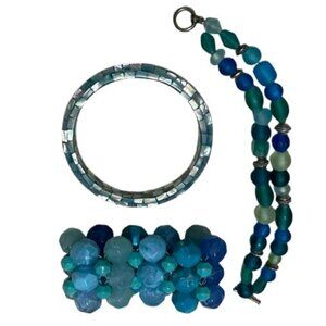 Bracelet Bundle - 3 Blue/Turquoise Bracelets - LNC